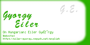 gyorgy eiler business card